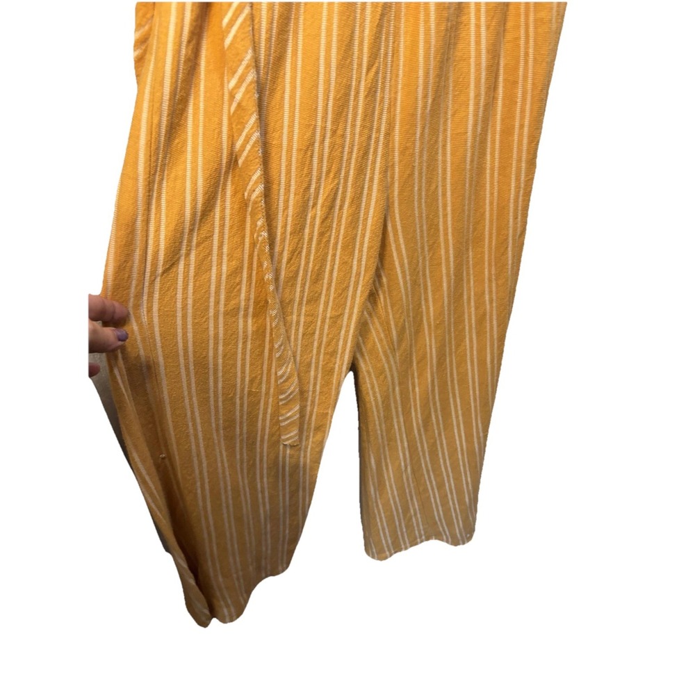 Caution To The Wind Jumpsuit‎ Womens Large Striped Belted Boho Romper - Picture 9 of 11